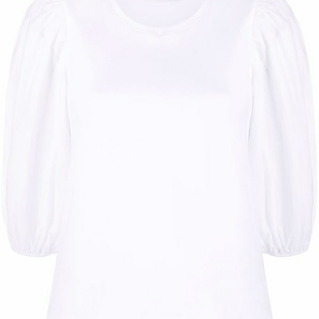 Fabiana Filippi Three-Quarter Puff-Sleeve Top Size 38 It Uk 6